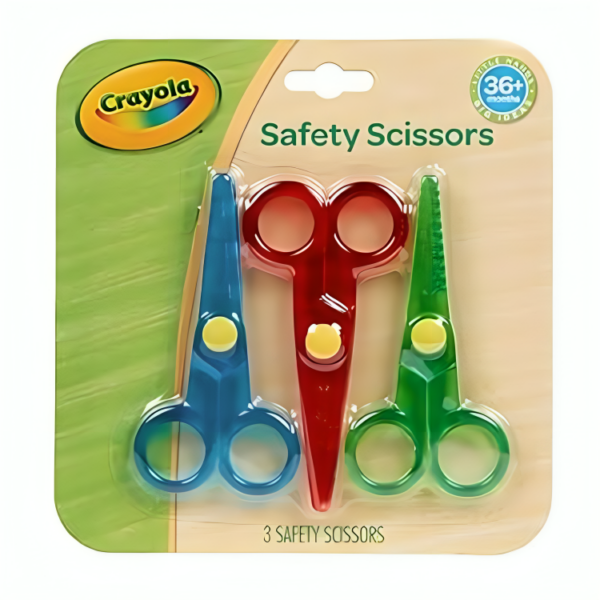 Crayola My First Safety Scissors, Toddler Art Supplies, 3ct